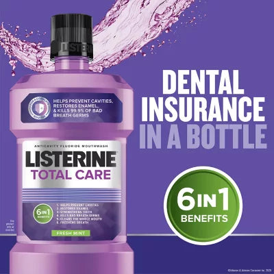 LISTERINE® TOTAL CARE ANTICAVITY FLUORIDE MOUTHWASH FRESH MINT