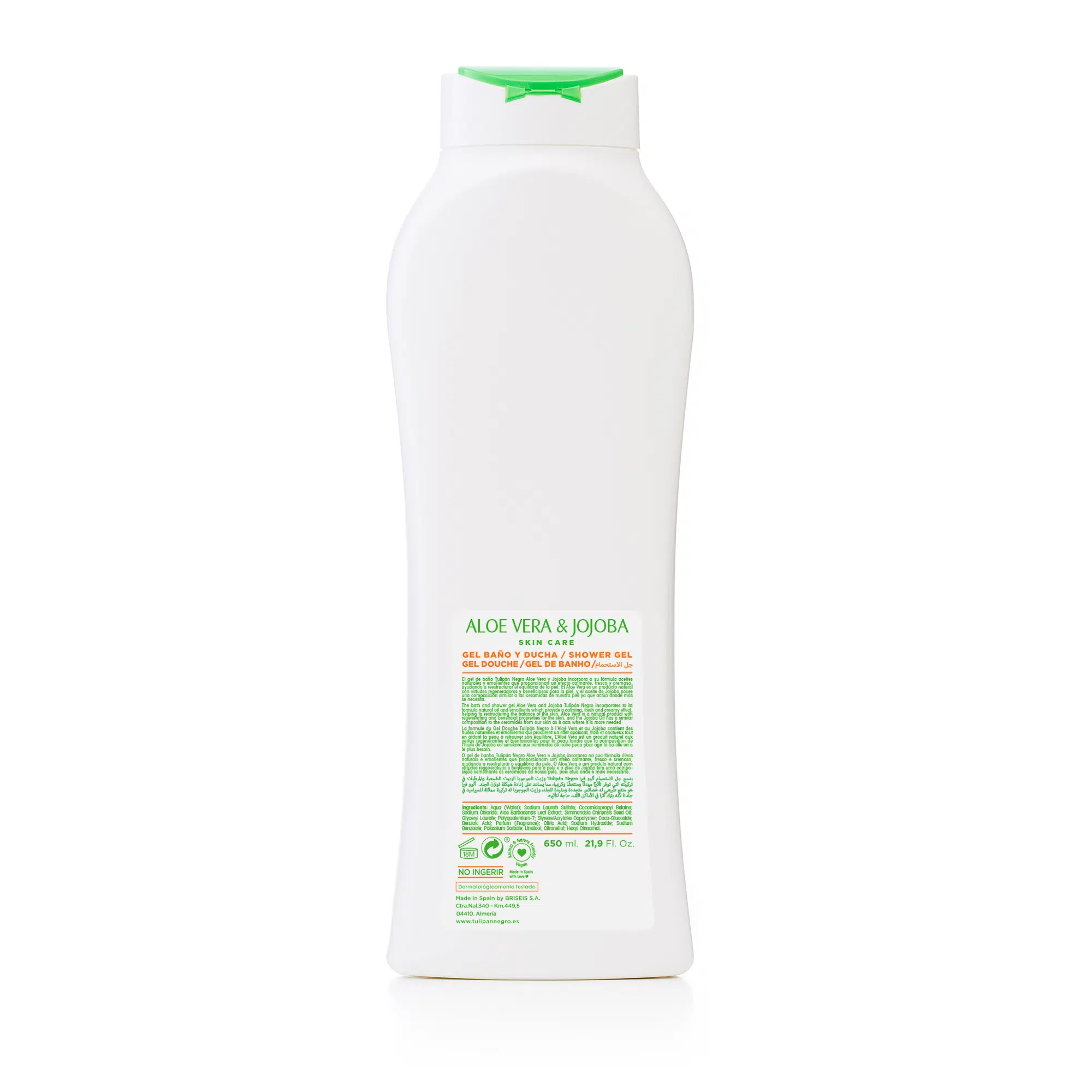 Gel de baño Tulipán Negro Aloe Vera 650 ml