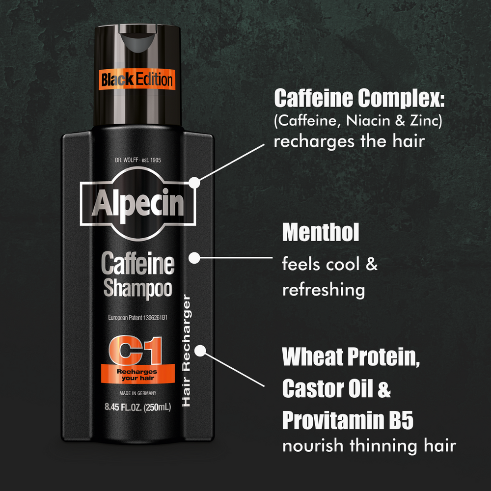 ALPECIN CAFFEINE SHAMPOO C1 BLACK EDITION