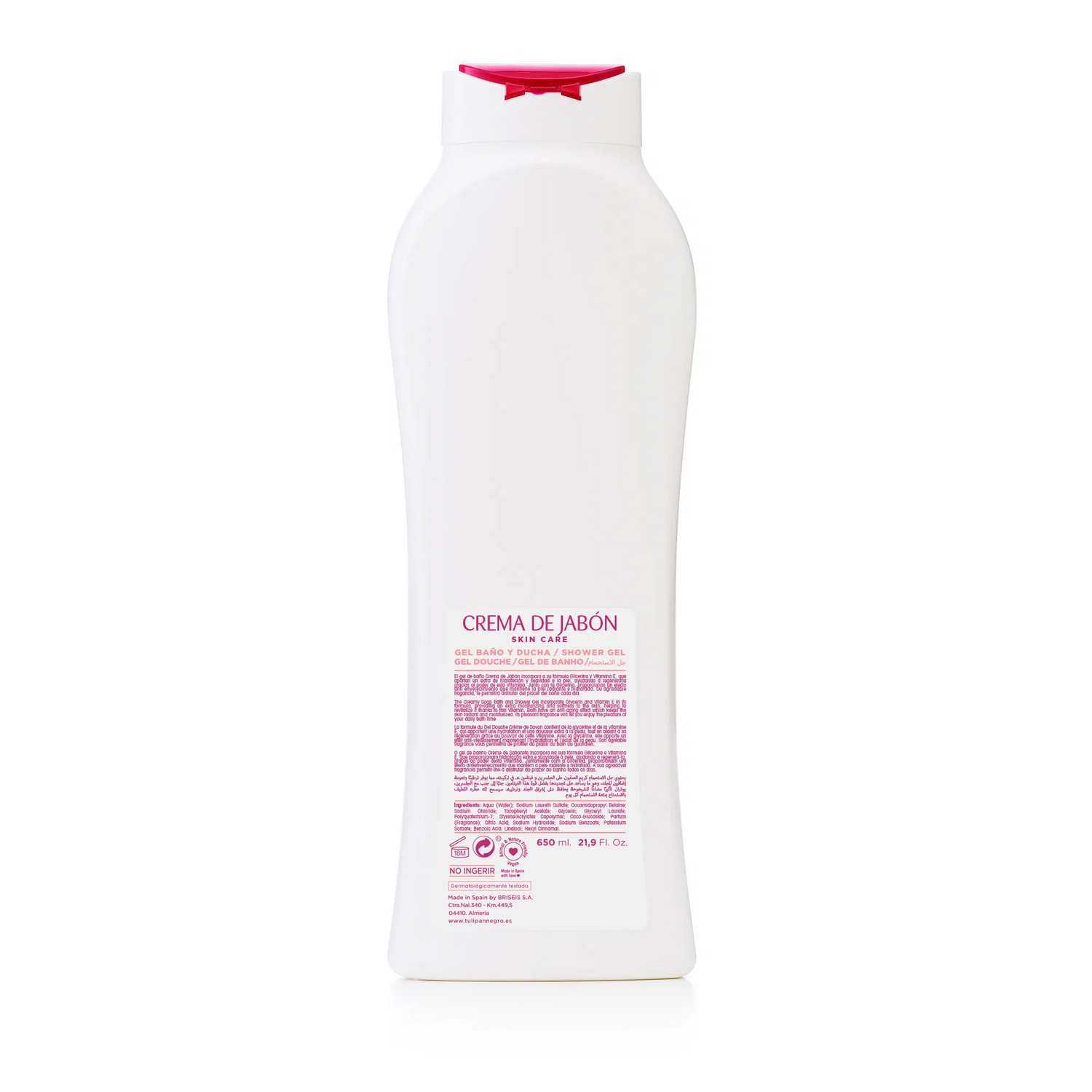 Gel de baño Tulipán Negro Crema de Jabón 650 ml