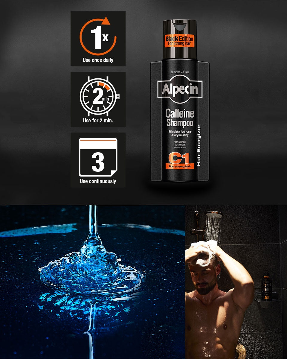 ALPECIN CAFFEINE SHAMPOO C1 BLACK EDITION