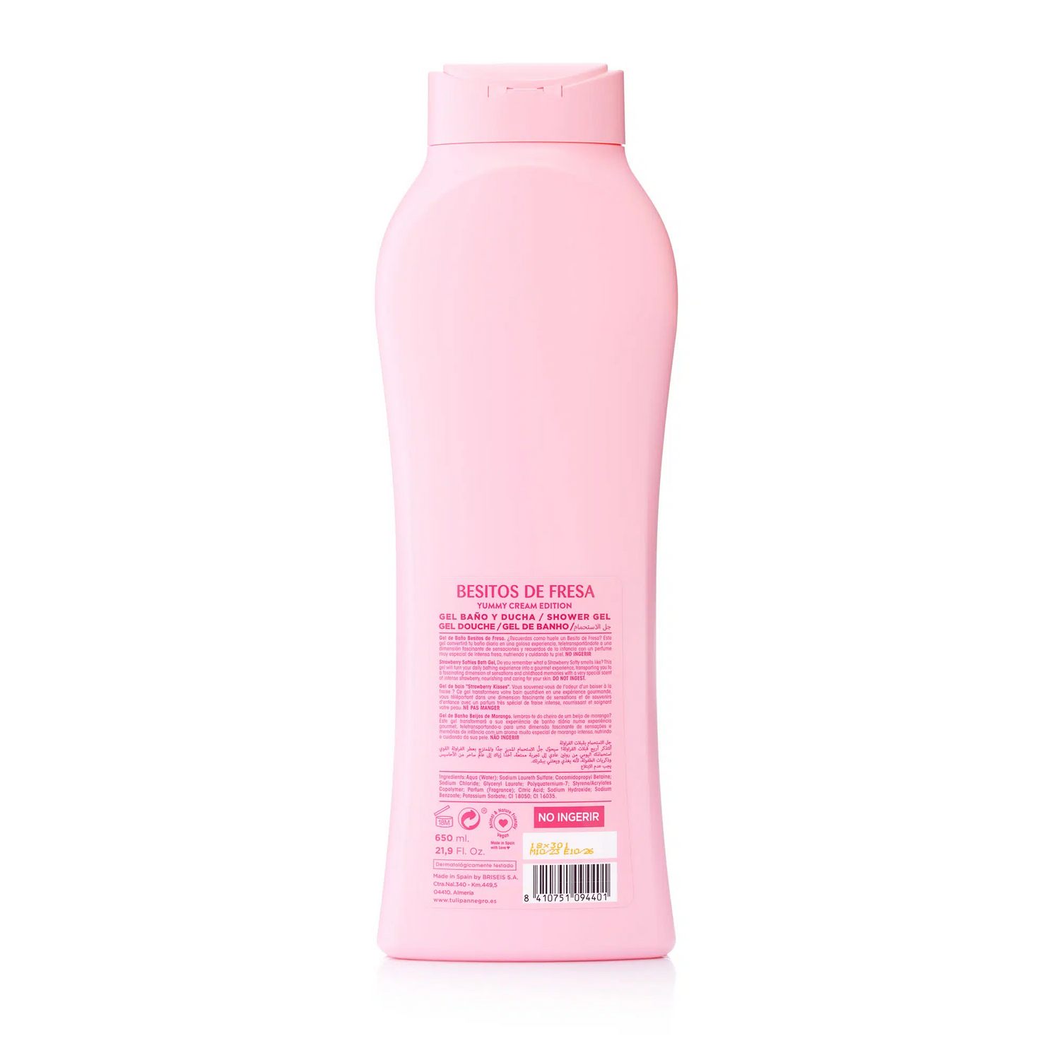 Gel de Baño Tulipán Negro Besitos de Fresa 650 ML