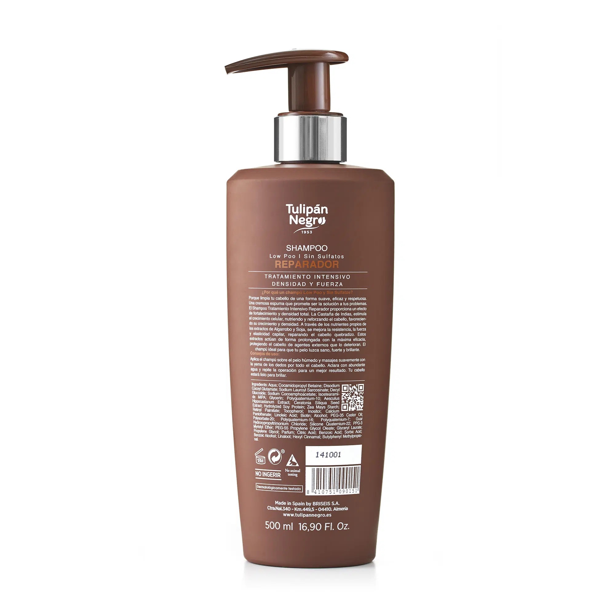 Champú Sin Sulfatos Tulipán Negro Low Poo Intensivo Reparador 500 ml