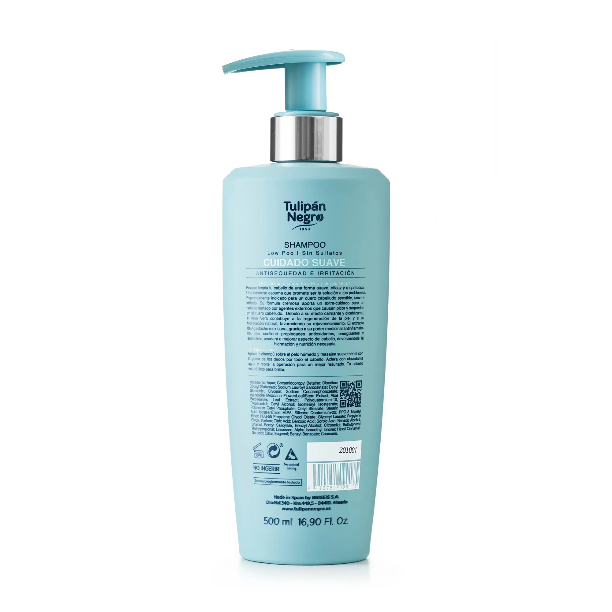 Champú Sin Sulfatos Tulipán Negro Low Poo Cuidado Suave 500 ml