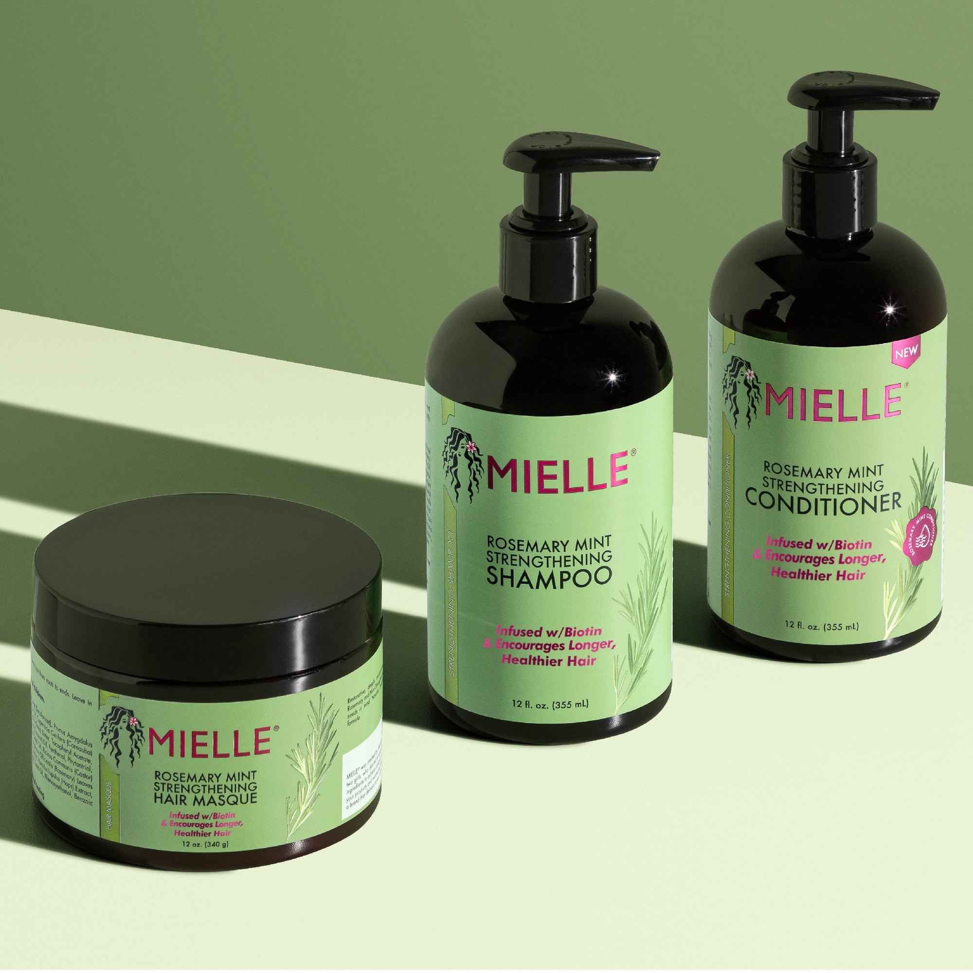Mielle EU Label Rosemary Mint Strengthening Shampoo