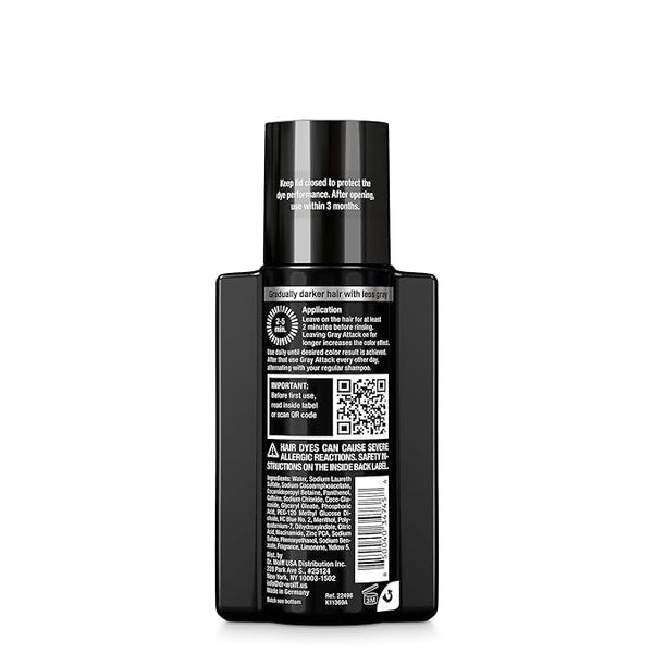 ALPECIN GRAY ATTACK CAFFEINE & COLOR SHAMPOO, 6.76 FL OZ