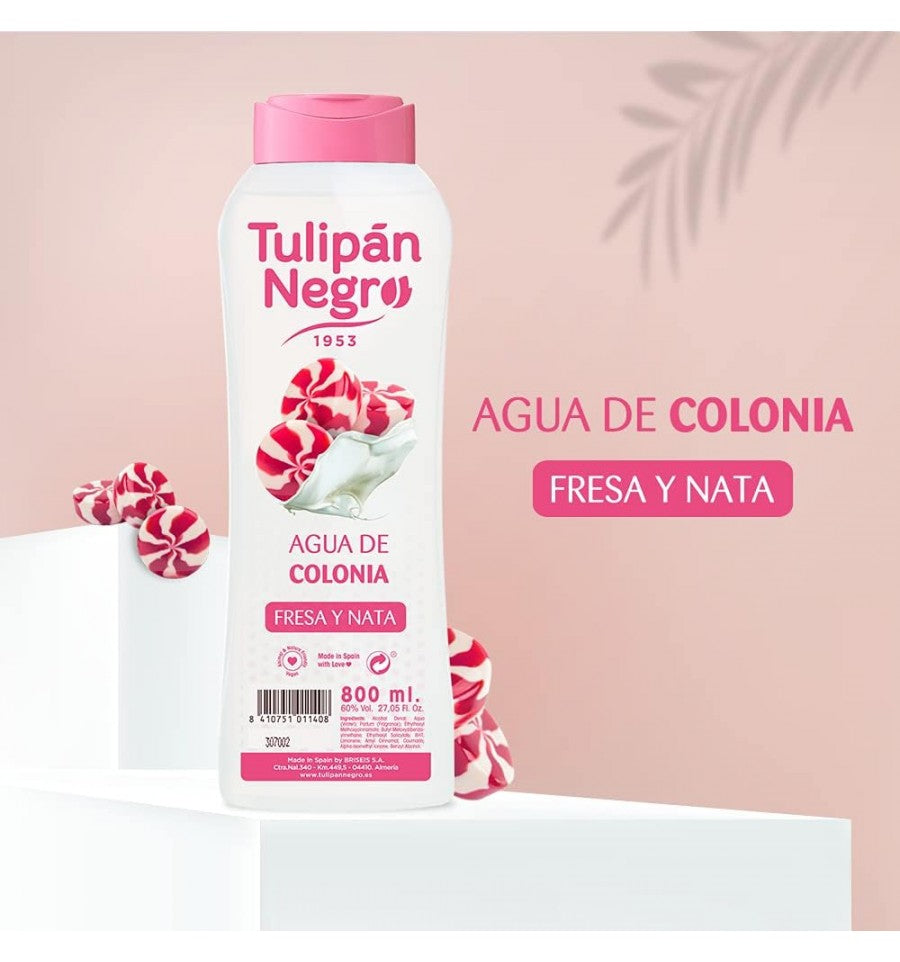 Agua de Colonia Tulipán Negro Fresa y Nata 800 ml