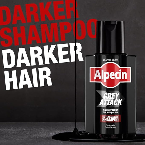 ALPECIN GRAY ATTACK CAFFEINE & COLOR SHAMPOO, 6.76 FL OZ