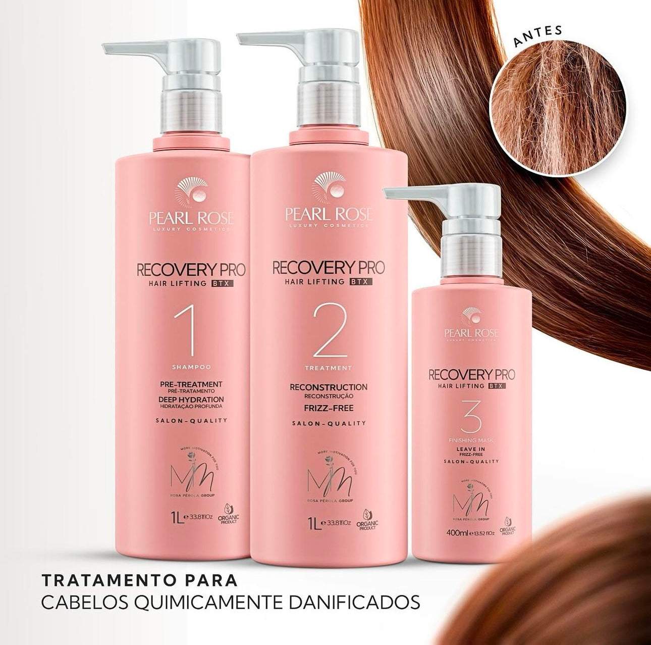 Pearl rose Luxury cosmetics recovery pro hair lifting