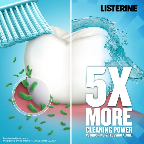 LISTERINE® ALCOHOL-FREE MOUTHWASH COOL MINT® FOR BAD BREATH