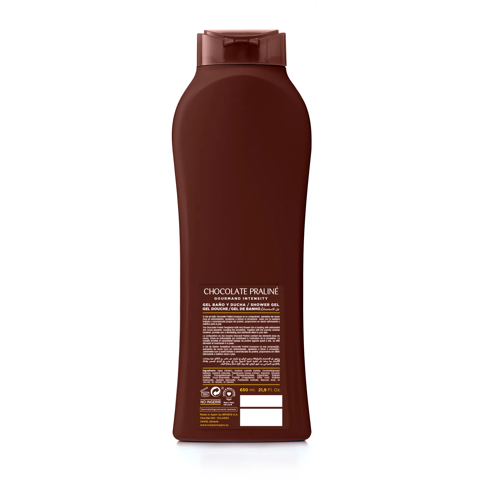 Gel de baño Tulipán Negro Chocolate Praliné 650 ml