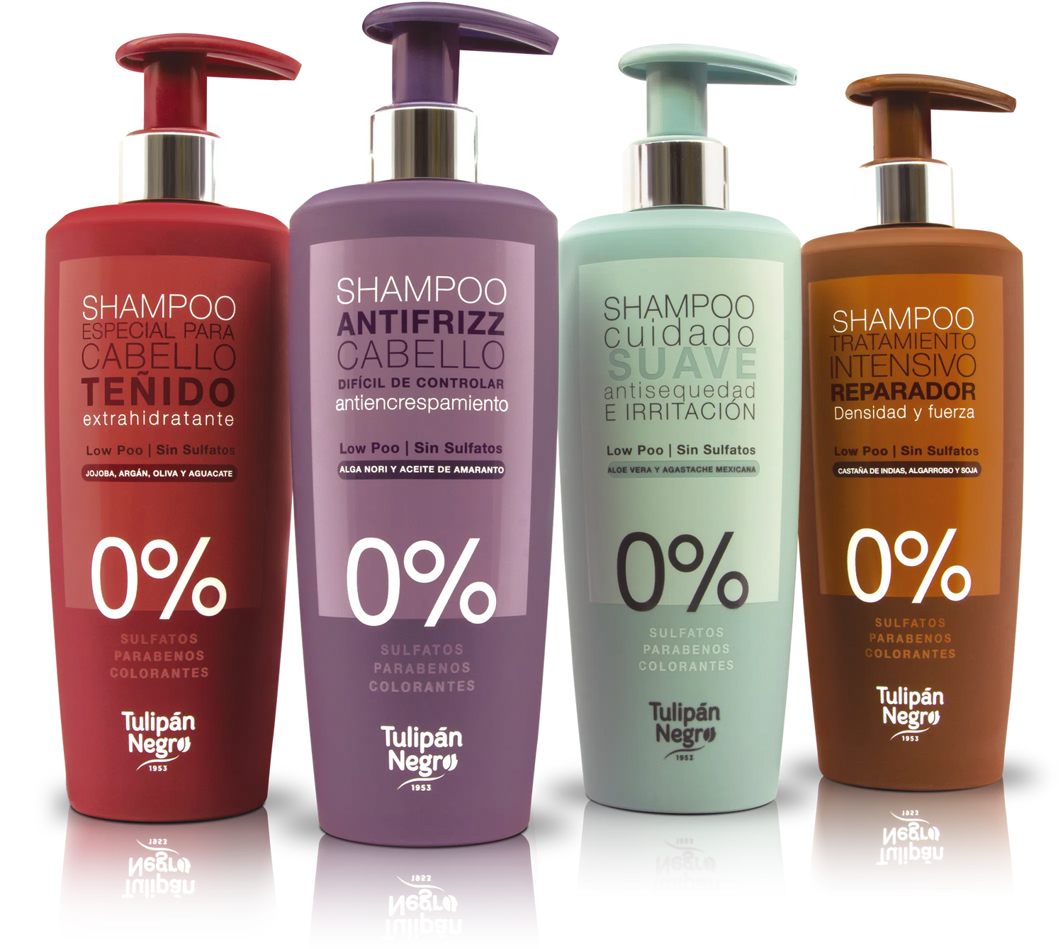 Champú Sin Sulfatos Tulipán Negro Low Poo Intensivo Reparador 500 ml
