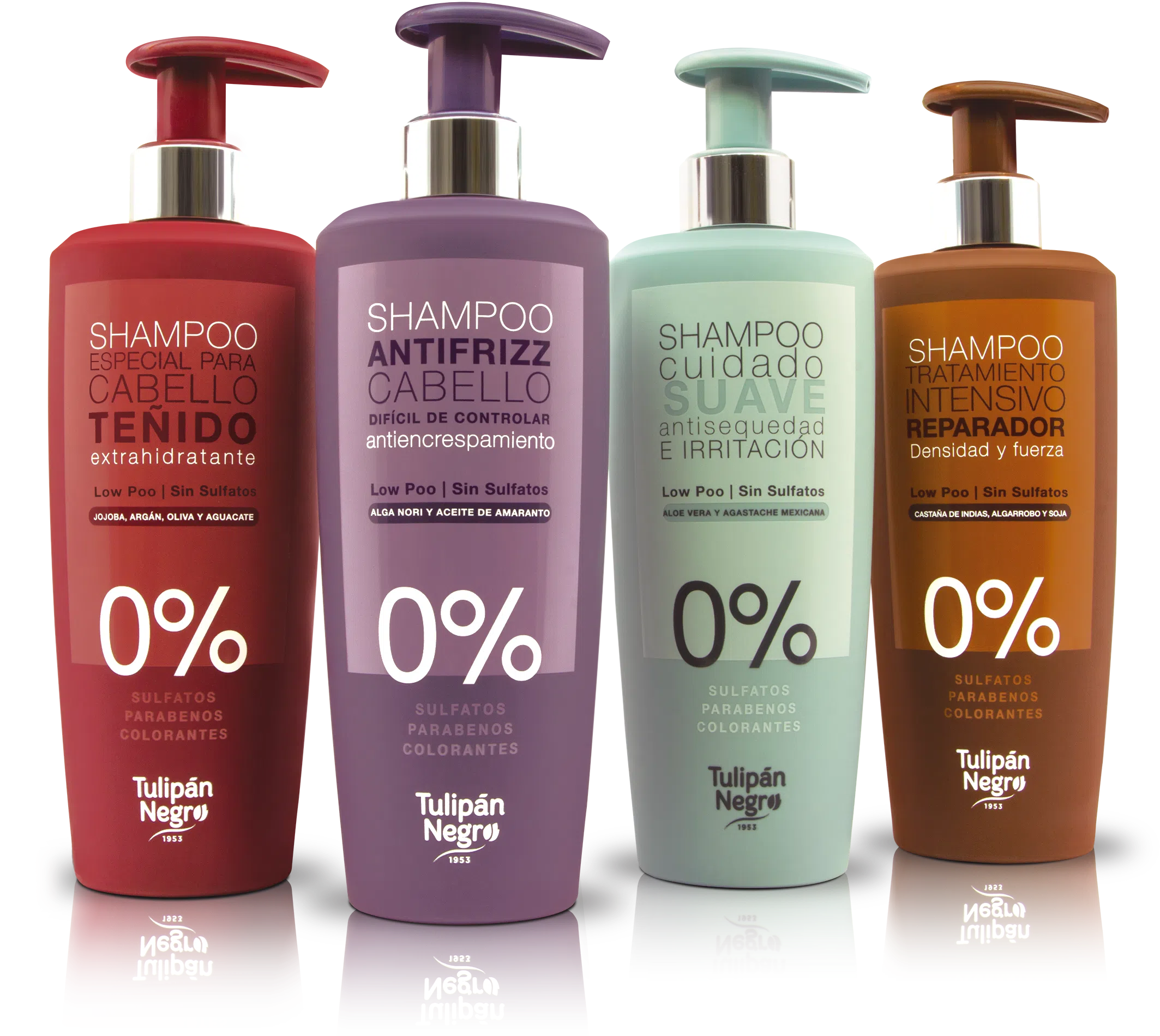 Champú Sin Sulfatos Tulipán Negro Low Poo Intensivo Reparador 500 ml