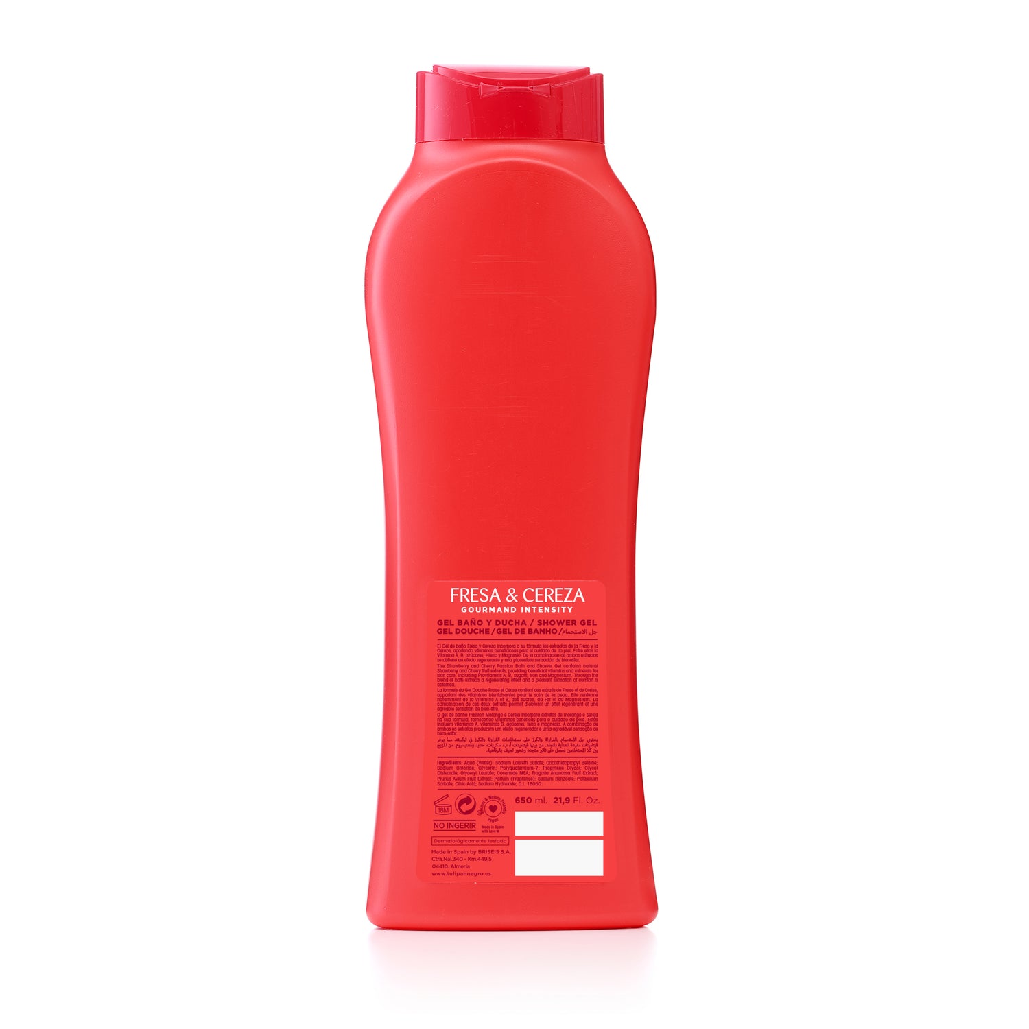 Gel de baño Tulipán Negro Fresa y Cereza 650 ml