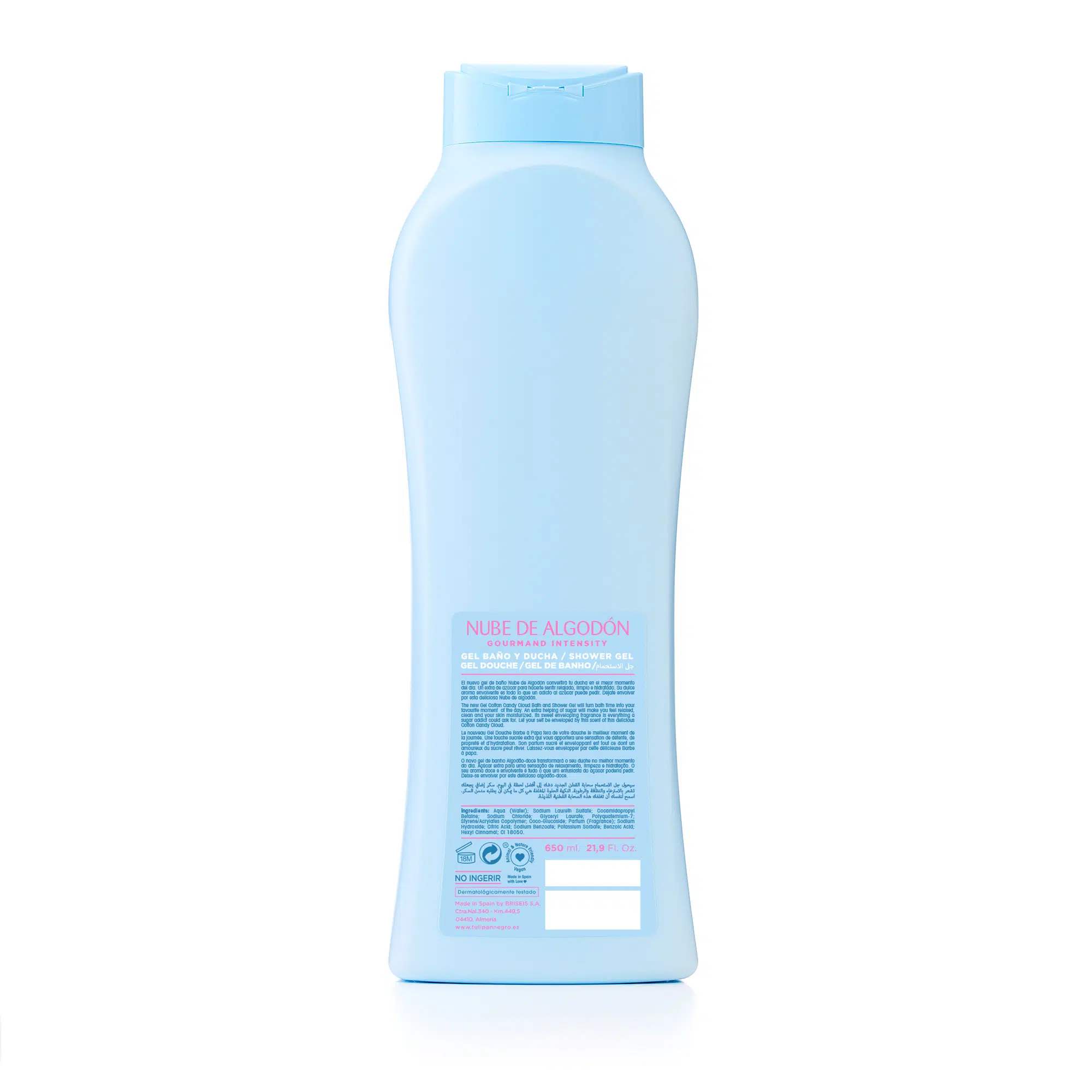 Gel de baño Tulipán Negro Nube de Algodón 650 ml