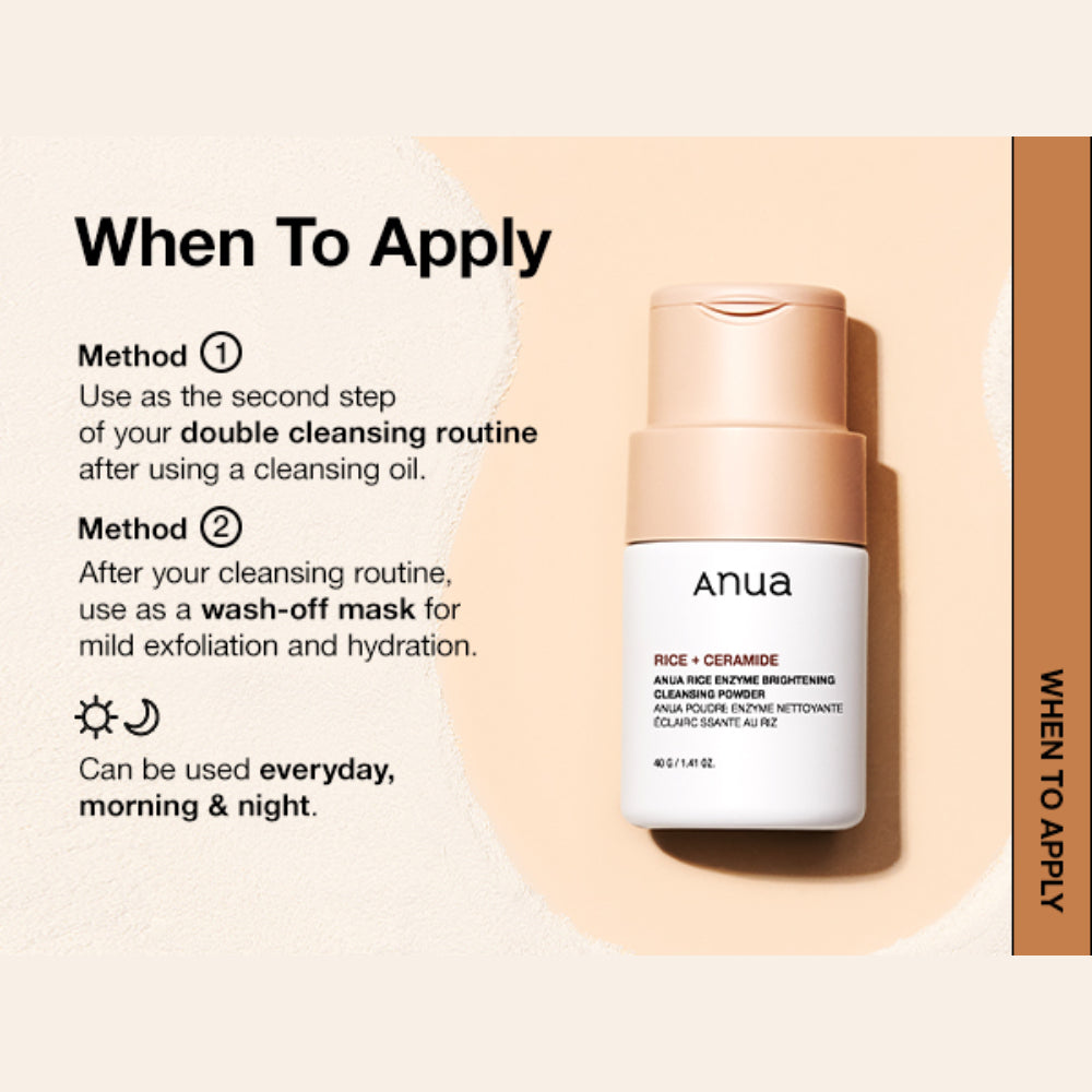 ANUA Rice Enzyme Brightening Cleansing Powder 40g