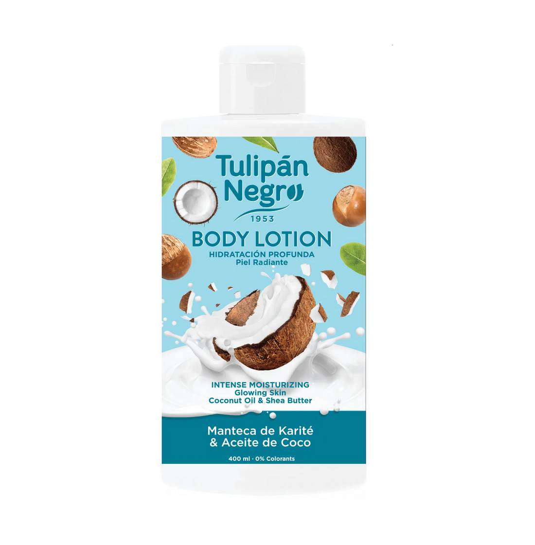 Body Lotion Tulipán Negro Manteca de Karité & Aceite de Coco 400 ml