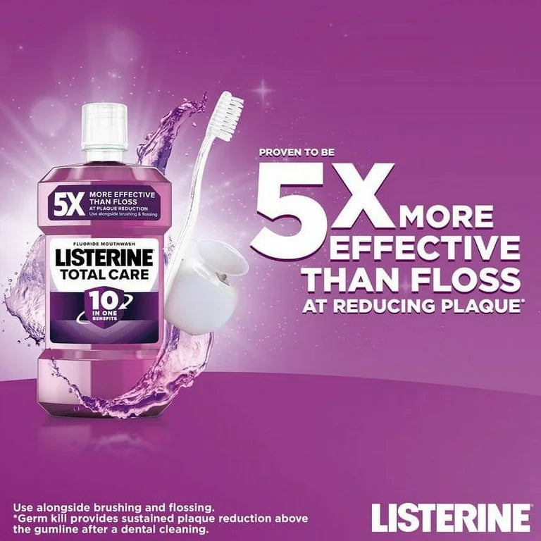 LISTERINE® TOTAL CARE ANTICAVITY FLUORIDE MOUTHWASH FRESH MINT