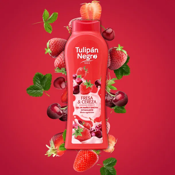Gel de baño Tulipán Negro Fresa y Cereza 650 ml