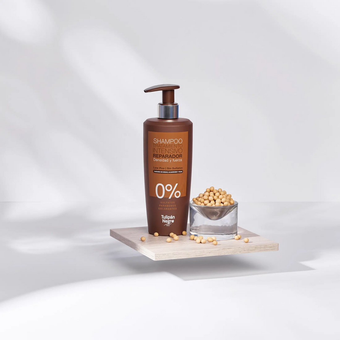 Champú Sin Sulfatos Tulipán Negro Low Poo Intensivo Reparador 500 ml