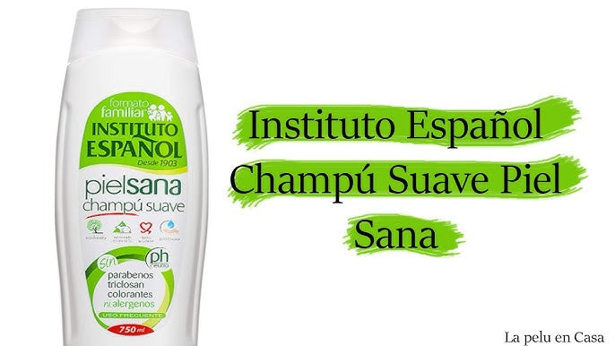 INSTITUTO ESPAÑOL
Champú suave piel sana uso frecuente botella 750 ml sin parabenos