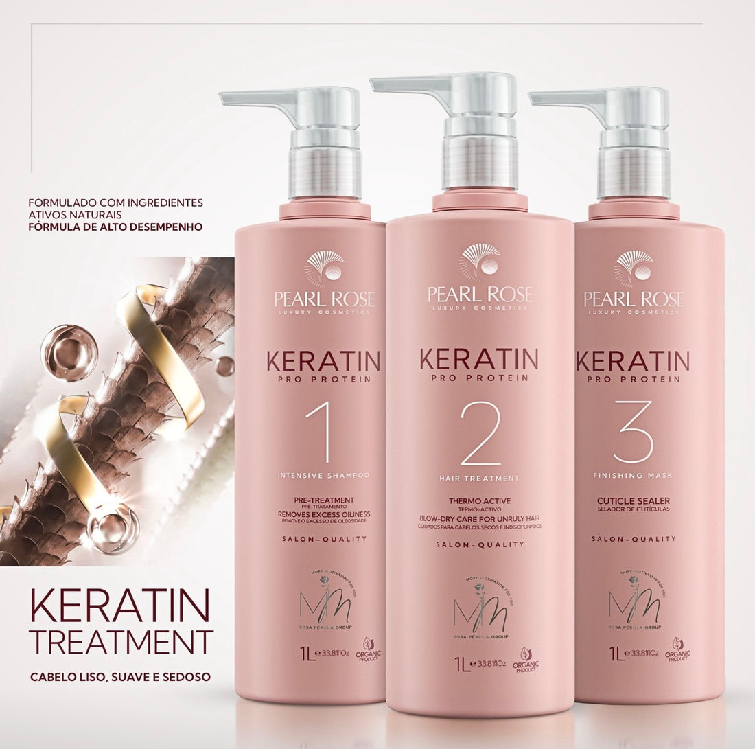Keratin Pearl rose Luxury cosmetics