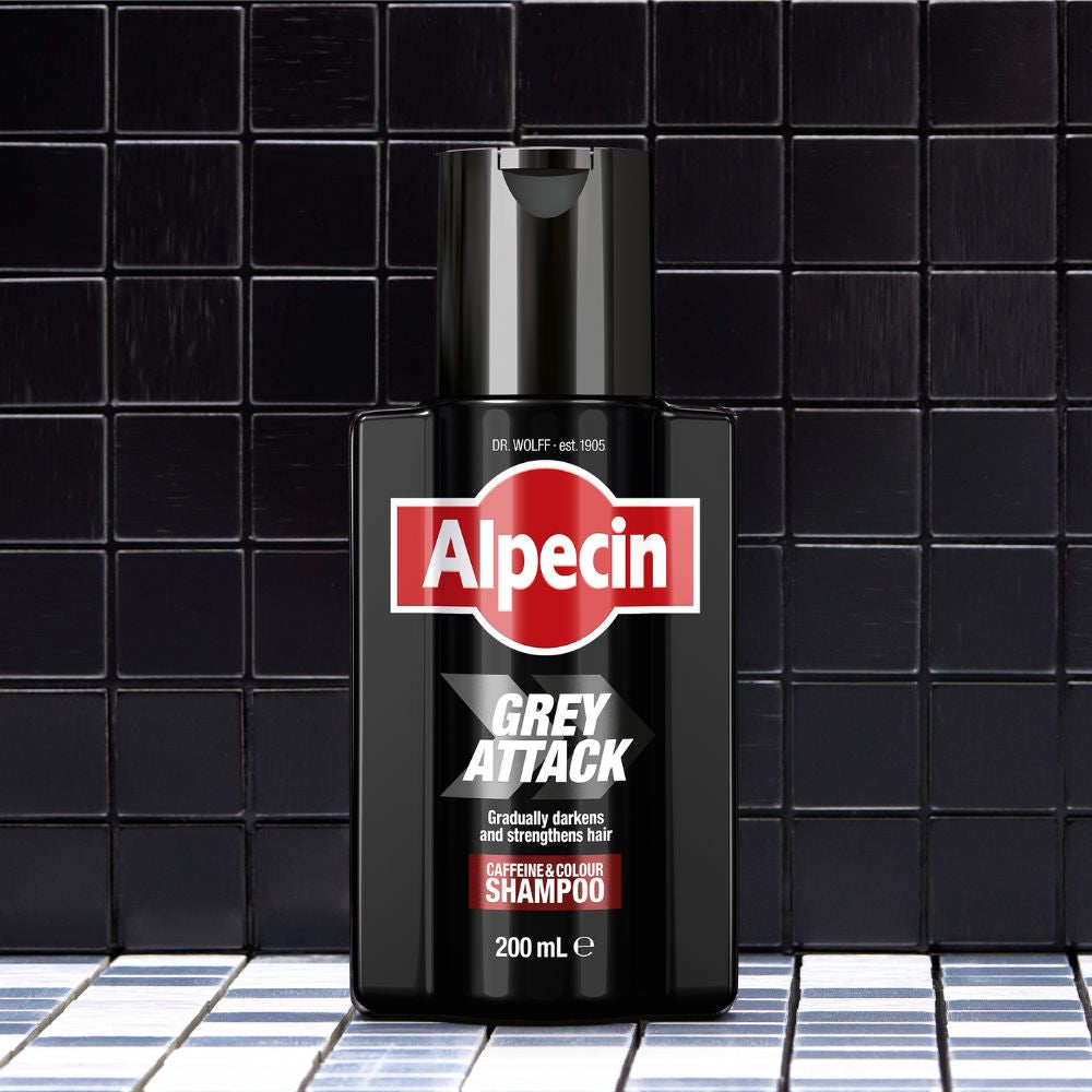 ALPECIN GRAY ATTACK CAFFEINE & COLOR SHAMPOO, 6.76 FL OZ