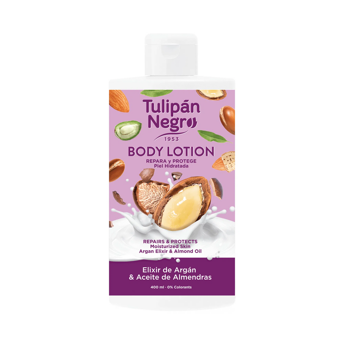 Body Lotion Tulipán Negro Elixir de Argán & Aceite de Almendras 400 ml