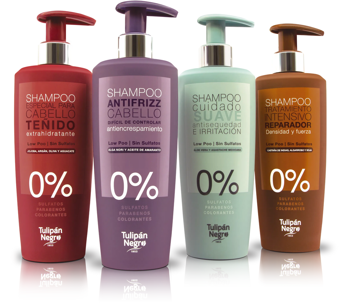 Champú Sin Sulfatos Tulipán Negro Low Poo Intensivo Reparador 500 ml